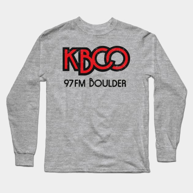 KBCO Boulder / 70s Radio Station Long Sleeve T-Shirt by CultOfRomance